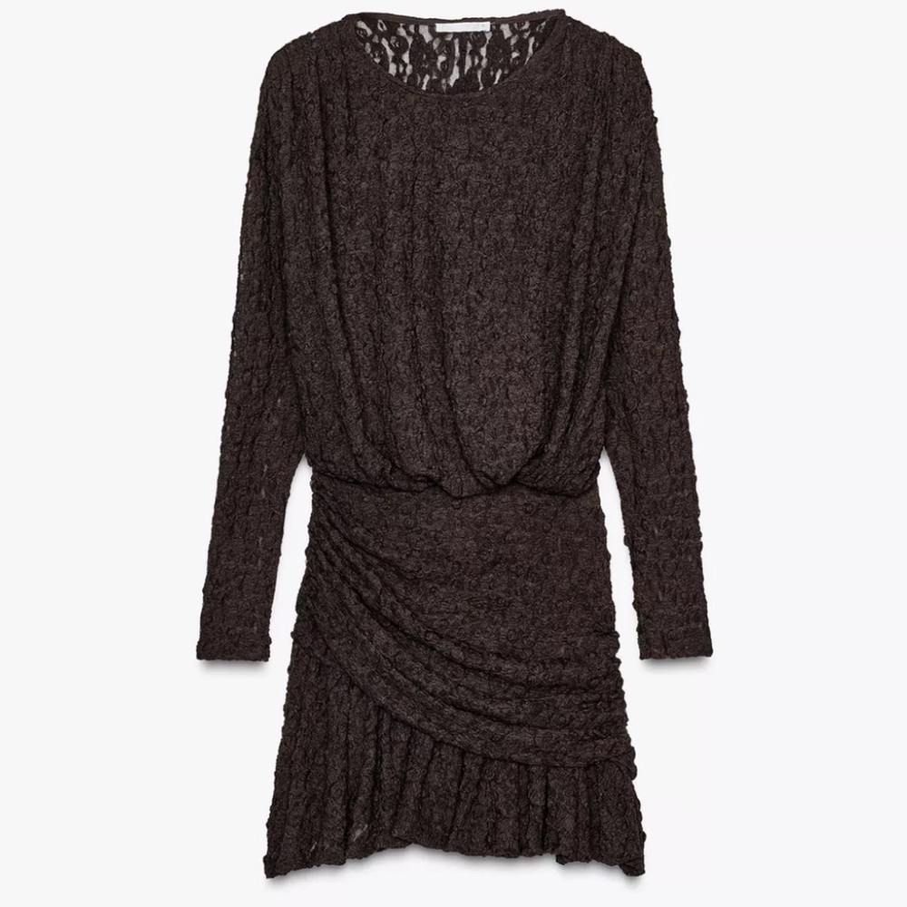 NWT Zara Mini Dress Chocolate Brown Lace Dress